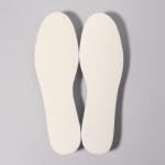 Стельки для обуви, утеплённые, фольгированные, с эластичной белой пеной, универсальные, 36-45р-р, 29,5 см, пара, цвет белый