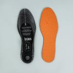 Стельки для обуви, кожаные, с латексом и активированным углём, антибактериальные, универсальные, 35-46 р-р, 29,5 см, пара, цвет светло-коричневый