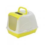 *7974/24644.лимон Moderna Туалет закрытый для кошек Flip Cat, цвет лимон, 39х50х37 см