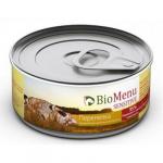 #(4+1)BioMenu SENSITIVE Консервы д/кошек мясной паштет с Перепелкой 95%-МЯСО 100 гр*24