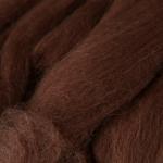 Шерсть для валяния 100% полутонкая шерсть 50гр (416-Св.коричневый)