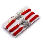 Браслет Gold and Silver Красная нить с Жабой богатства уп 3шт