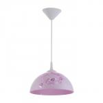 Светильник BayerLux  Колпак "Рочелл" 1 лампа E27 40Вт белый-розовый  д.250