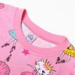 Пижама для девочек, цвет розовый, рост 98 см