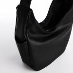 Сумка женская TEXTURA, мешок, средний размер, цвет чёрный