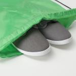 Мешок для обуви на шнурке, TEXTURA, цвет зелёный