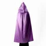 Карнавальный плащ взрослый, атлас, цвет фиолетовый, длина 120 см