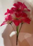 Цветы искусственные 30см "Цветочная фантазия" 5 цветков розово-белые