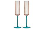 Набор бокалов для шампанского Modern Classic, розовый-зелёный, 0,2 л, 2 шт