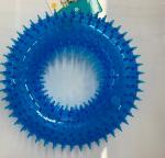 Игрушка резиновая с пищалкой "Догонялки", цвет синий, 12*4см (лейбл)