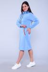Женская толстовка-платье 52231 Голубой