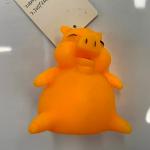 Игрушка резиновая с пищалкой "Свинка", цвет желтый, 9,5см (лейбл)