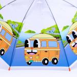 Детский зонт п/авт со свистком «Автобус» d = 84 см, 8 спиц, 65 * 7 * 6 см