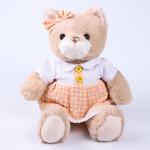 Мягкая игрушка "Little Friend", кошечка в персиковом платье