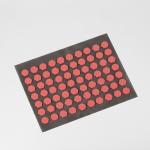 Ипликатор-коврик, основа текстиль, 70 модулей, 32 * 26 см, цвет тёмно-серый/красный