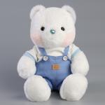 Мягкая игрушка "Little Friend", медведь в синем комбинезоне