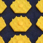 Ипликатор - коврик, основа спанбонд, 140 модулей, 28 * 64 см, цвет тёмно-синий/жёлтый