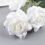 Цветы искусственные "Роза Палома" d-8 см 53 см, белый