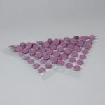 Ипликатор-коврик, основа ПВХ, 70 модулей, 32 * 26 см, цвет прозрачный/фиолетовый