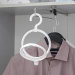 Вешалка - крючок для одежды и головных уборов многофункциональный, 24*14*2,8 см, цвет белый