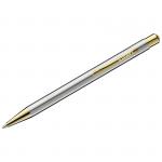 Ручка шариковая Luxor Nova синяя, 1,0мм, корпус хром/золото, кнопочный механизм, 8235