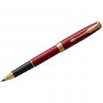 Ручка-роллер Parker Sonnet Intense Red Lacquer GT черная, 0,8мм, подарочная упаковка, 1931475