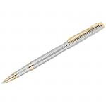 Ручка-роллер Delucci Celeste синяя, 0,6мм, цвет корпуса - серебро/золото, подарочная упаковка, CPs_61913