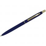 Ручка шариковая Luxor Sterling синяя, 1,0мм, корпус синий/золото, кнопочный механизм, 1117
