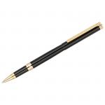 Ручка-роллер Delucci Classico черная, 0,6мм, корпус черный/золото, подарочная упаковка, CPs_62028