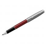 Ручка-роллер Parker Sonnet Sand Blasted Metal&Red Lacquer черная, 0,8мм, подарочная упаковка, 2146770