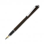 Ручка перьевая Luxor Rega синяя, 0,8мм, корпус графит/хром, футляр, 8241