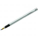 Ручка перьевая Luxor Sleek синяя, 0,8мм, корпус серый металлик, 8451