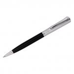 Ручка шариковая Delucci Intrigo синяя, 1,0мм, корпус серебро/черный, поворотн., подарочная упаковка, CPs_11423