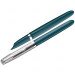 Ручка перьевая Parker 51 Teal Blue CT черная, 0,8мм, подарочная упаковка, 2123506