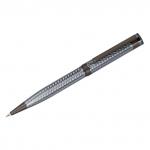 Ручка шариковая Delucci Stellato синяя, 1,0мм, корпус серебро/хром, поворотн., подарочная упаковка, CPs_11427