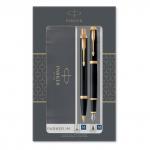 Набор Parker IM Black GT: ручка шариковая, 1,0мм и ручка перьевая, 1,0мм, подарочная упаковка, 2093216
