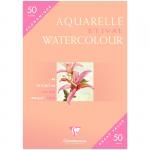 Бумага для акварели, 50л., А4, Clairefontaine Etival Watercolour 300г/м2, холодное прессование, 96469C