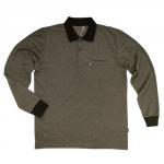 Рубашка-поло с рукавами и карманом на молнии, (Fayz-M), коричневый пике,  (арт. FZ145-02)