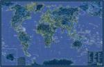 Карта мира. Светящаяся в темноте. В подар. тубусе