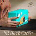 Блок для йоги Sangh Flowers, 23х15х8 см, цвет бирюзовый