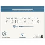 Альбом для акварели, 15л., 30*40, на склейке Clairefontaine Fontaine Grain Nuageux, 300г/м2, холод. пресс., облачная текстура, 96422C