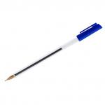 Ручка шариковая СТАММ РШ 800 синяя, 0,7мм, прозрачный корпус, РШ800