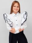 Блузка для девочки SP021 Бело-синий