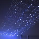 Гирлянда «Звёздное небо» 1 * 5 м роса, IP44, УМС, серебристая нить, 300 LED, свечение белое