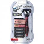 Zollider Hybrid 3 SMART, станок 3 лезвия с 4мя сменными картриджами/ Zollider Hybrid 3 SMART, triple blade razor with 4 extra cartridges