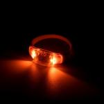 Светодиодный браслет оранжевый батарейки CR2016х2, свечение оранжевое
