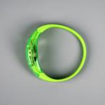 Светодиодный браслет зелёный, батарейки CR2016х2, свечение зелёное