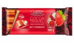 Шоколад молочный Baron Cocoa Travel с клубничной начинкой 100 гр