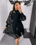 Платье винтажное гипюр черное A258_Новая цена 11.23