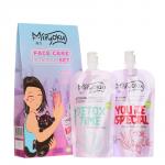 Подарочный набор женский MIRYOKU Face Care, крем для лица + детокс-гель для умывания, 2х100 мл